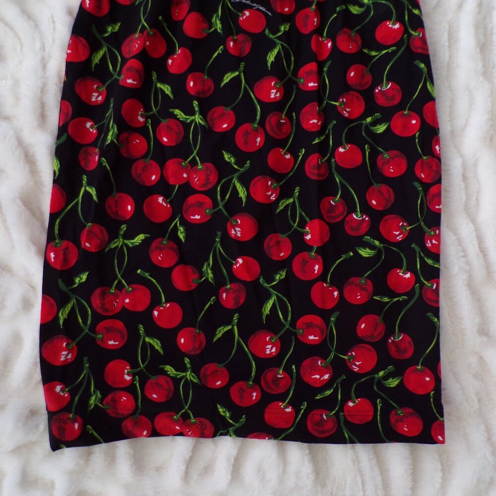 NWOT Dolce & Gabbana STUNNING cherry fruit print midi dress 46/L HOST PICK - Picture 4 of 13